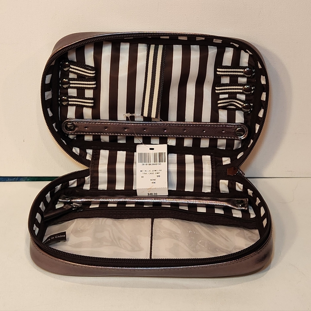 Nwt! Henri bendel metallic travel jewelry case